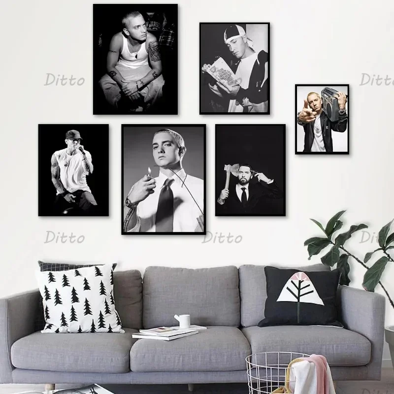 Vintage Fashion Prints For Wall - Hip Hop Rapçi Şarkıcı Eminem Vintage