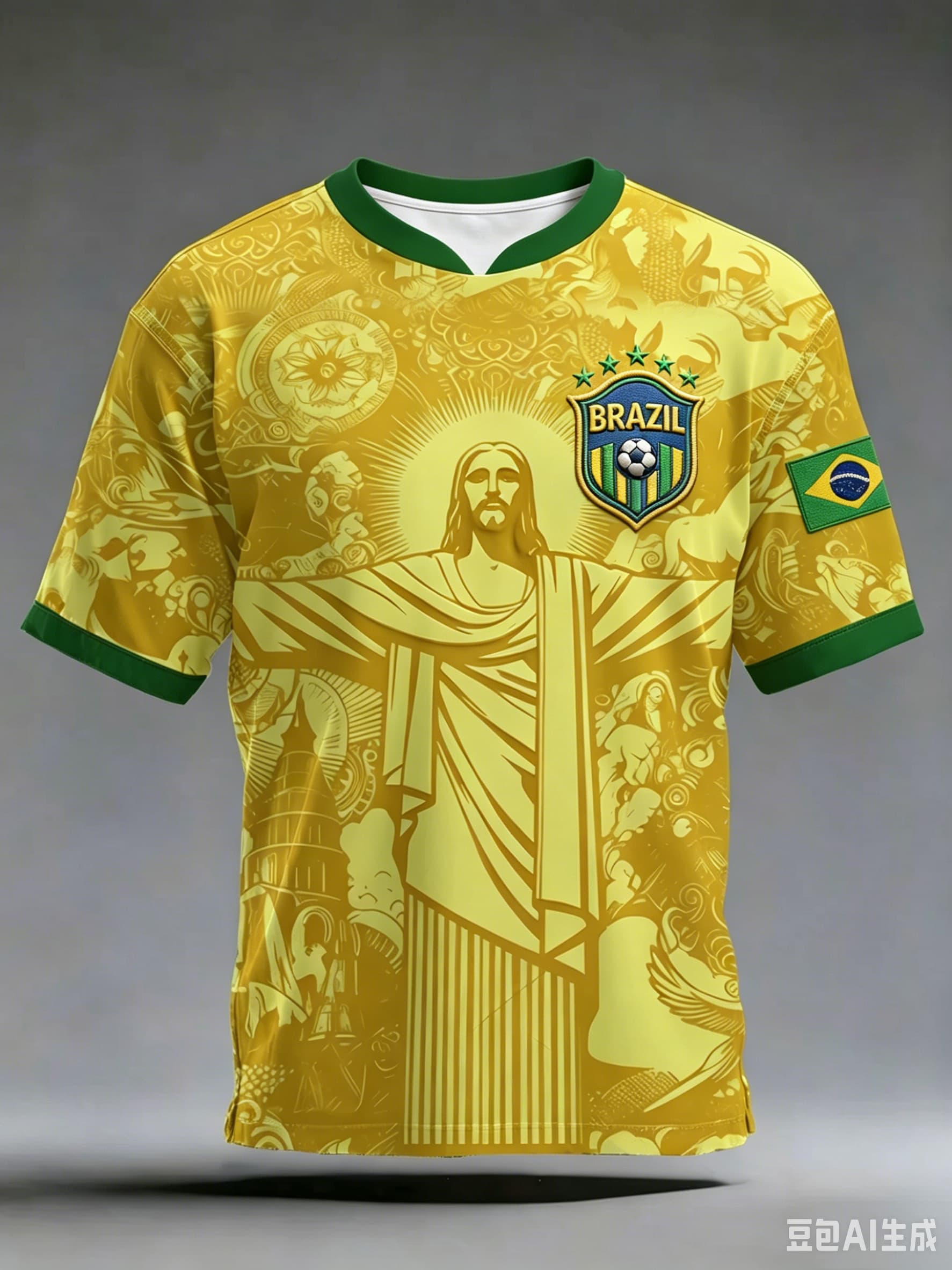 Vintage Fashion Toys - Brezilya Christ The Redeemer Grafik Futbol