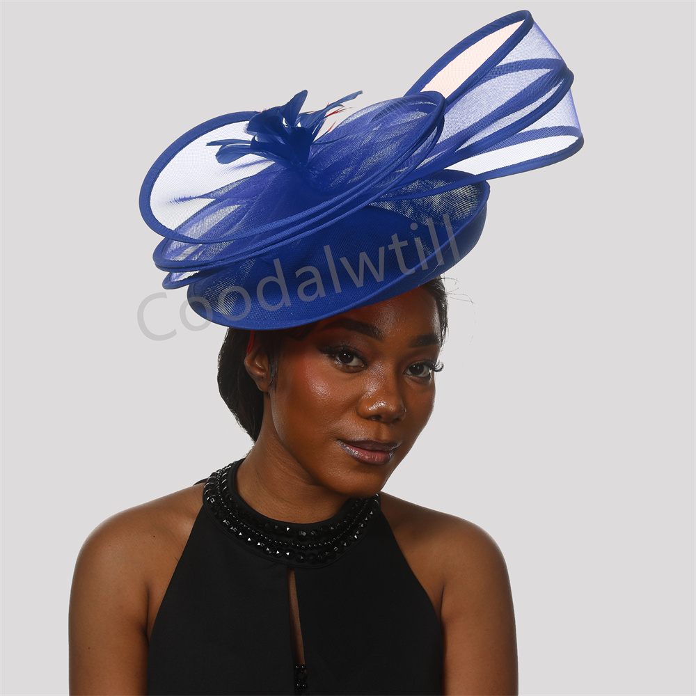 Vintage Fashion Show - Tüy Derby şapka çiçek Fascinator kadınlar