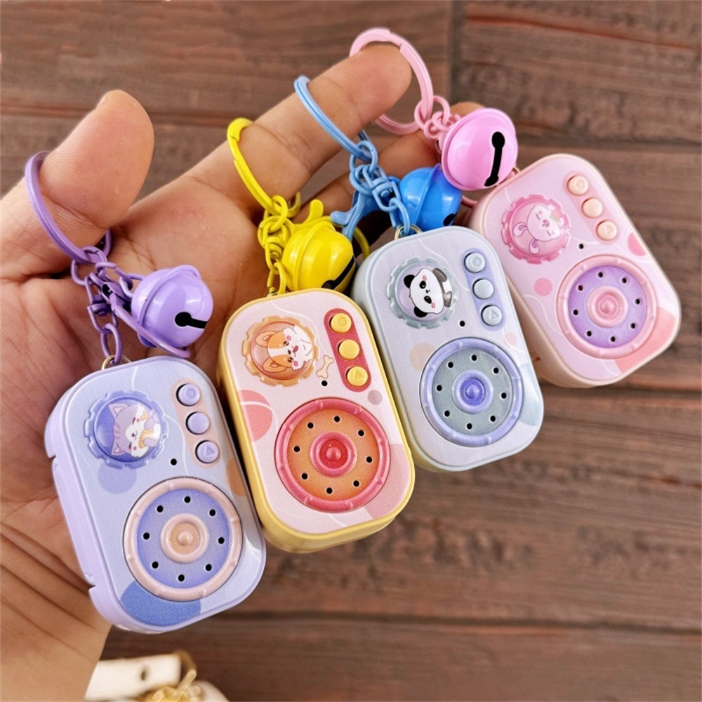 Vintage Fashion Toys - Mini Vintage Kaydedici Anahtarlık Sevimli Karikatür