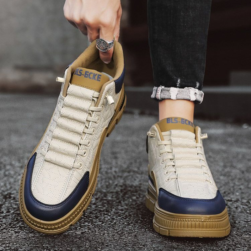 Vintage Fashion Designer - Slip-On Platform Erkek Botları İlkbahar Sonbahar