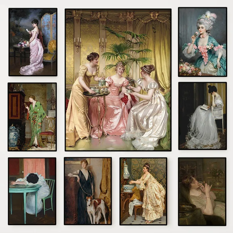 Vintage Fashion Prints For Wall - Rönesans Kadın Portre Posteri Vintage Viktorya
