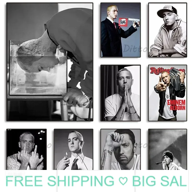 Hip Hop Rapçi Şarkıcı Eminem V - Vintage Fashion Prints For Wall incelemesi ve fiyatı