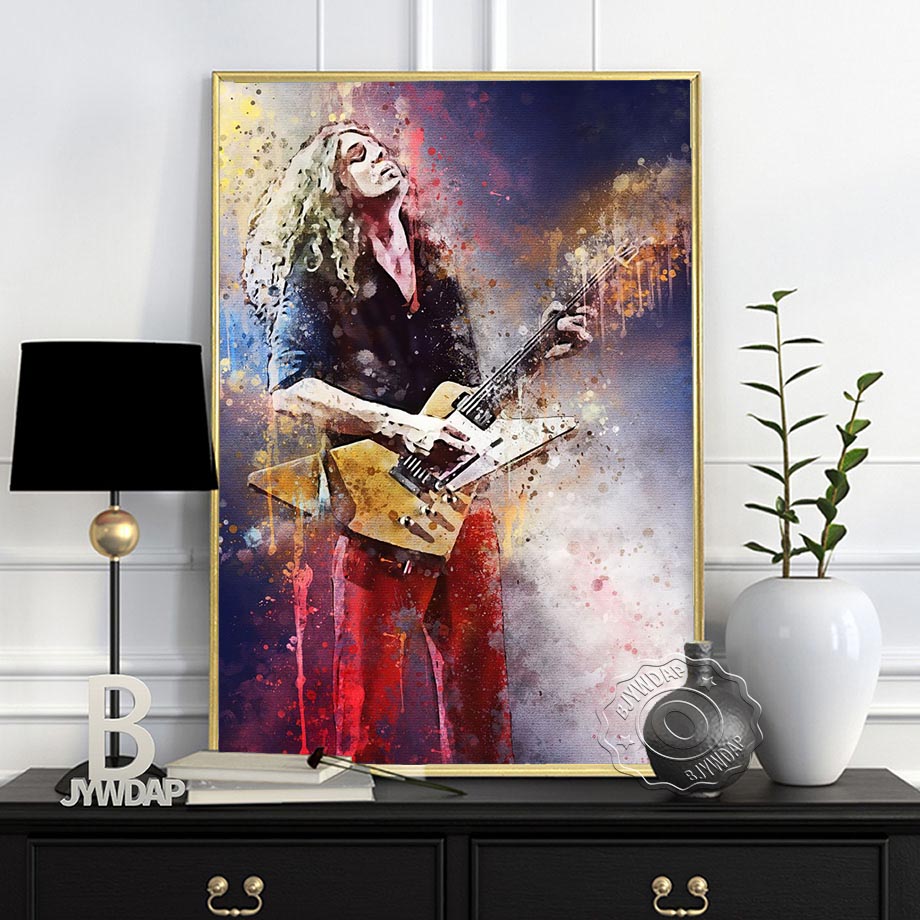 Rock Yıldızı Alvin Lee Koyu Bg - Vintage Fashion Prints For Wall incelemesi ve fiyatı