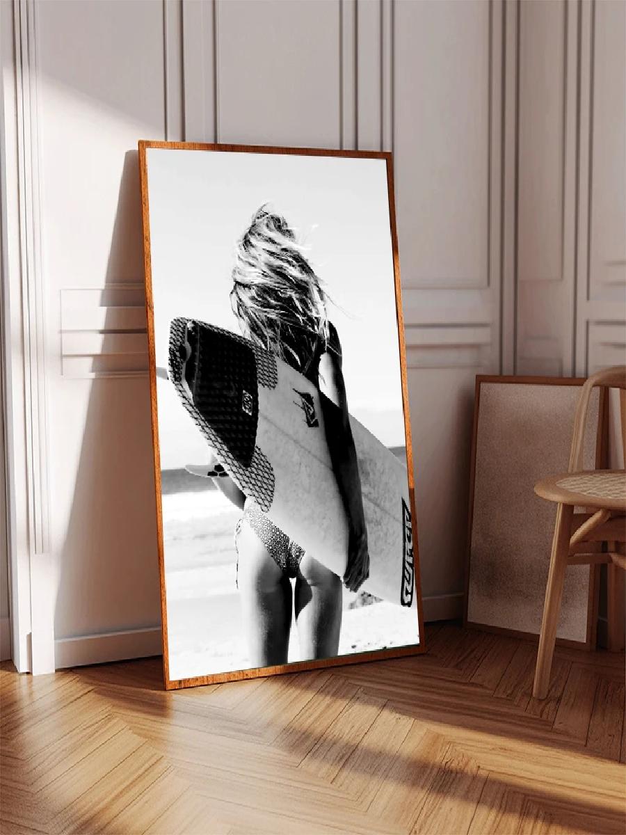 Vintage Kadın Havuzda Martini  - Vintage Fashion Prints For Wall incelemesi ve fiyatı