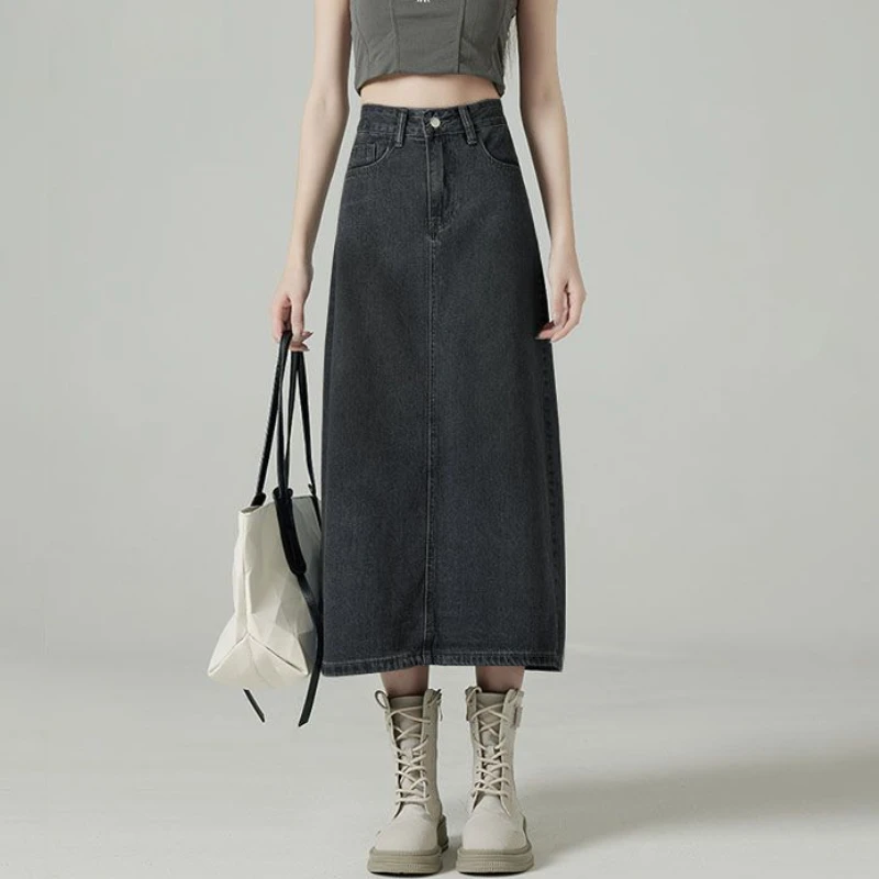 Denim Etekler Kadın Midi Arka  - Denim Skirt Midi Vintage incelemesi ve fiyatı