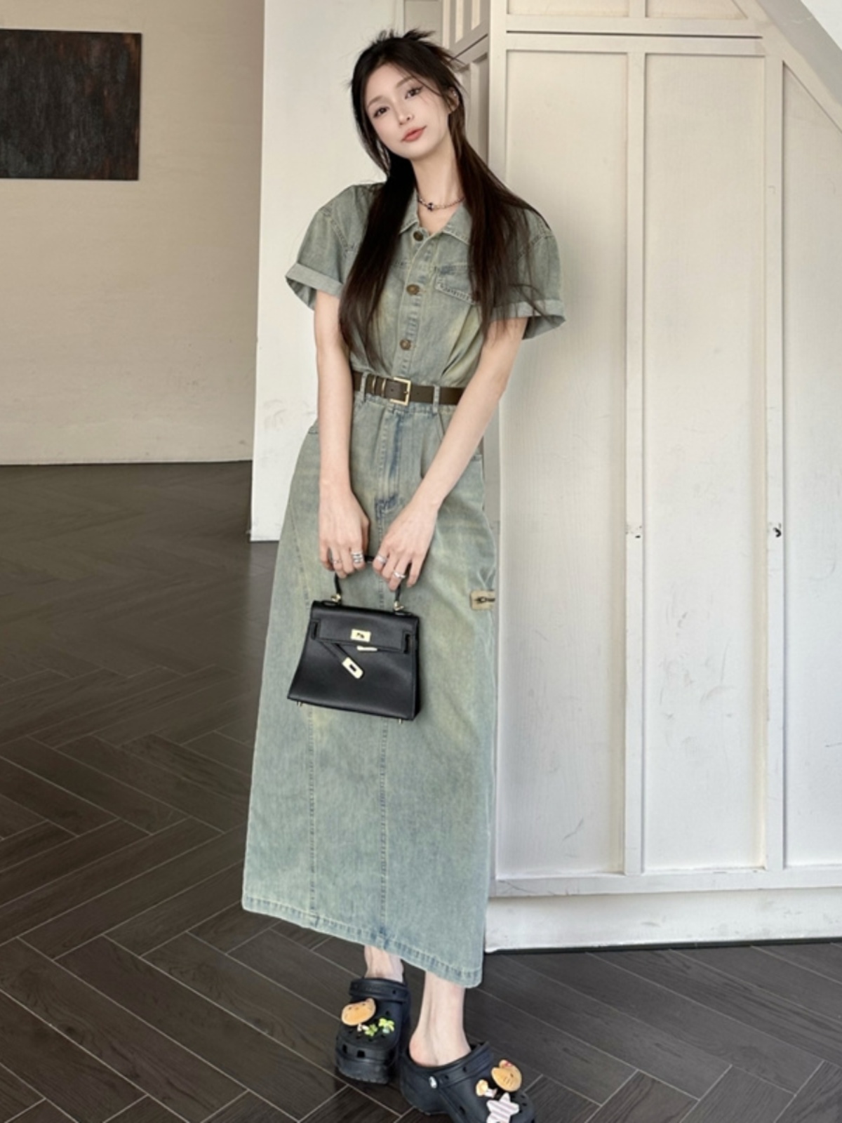 Artı Boyutu Vintage Amerikan S - Denim Skirt Midi Vintage incelemesi ve fiyatı