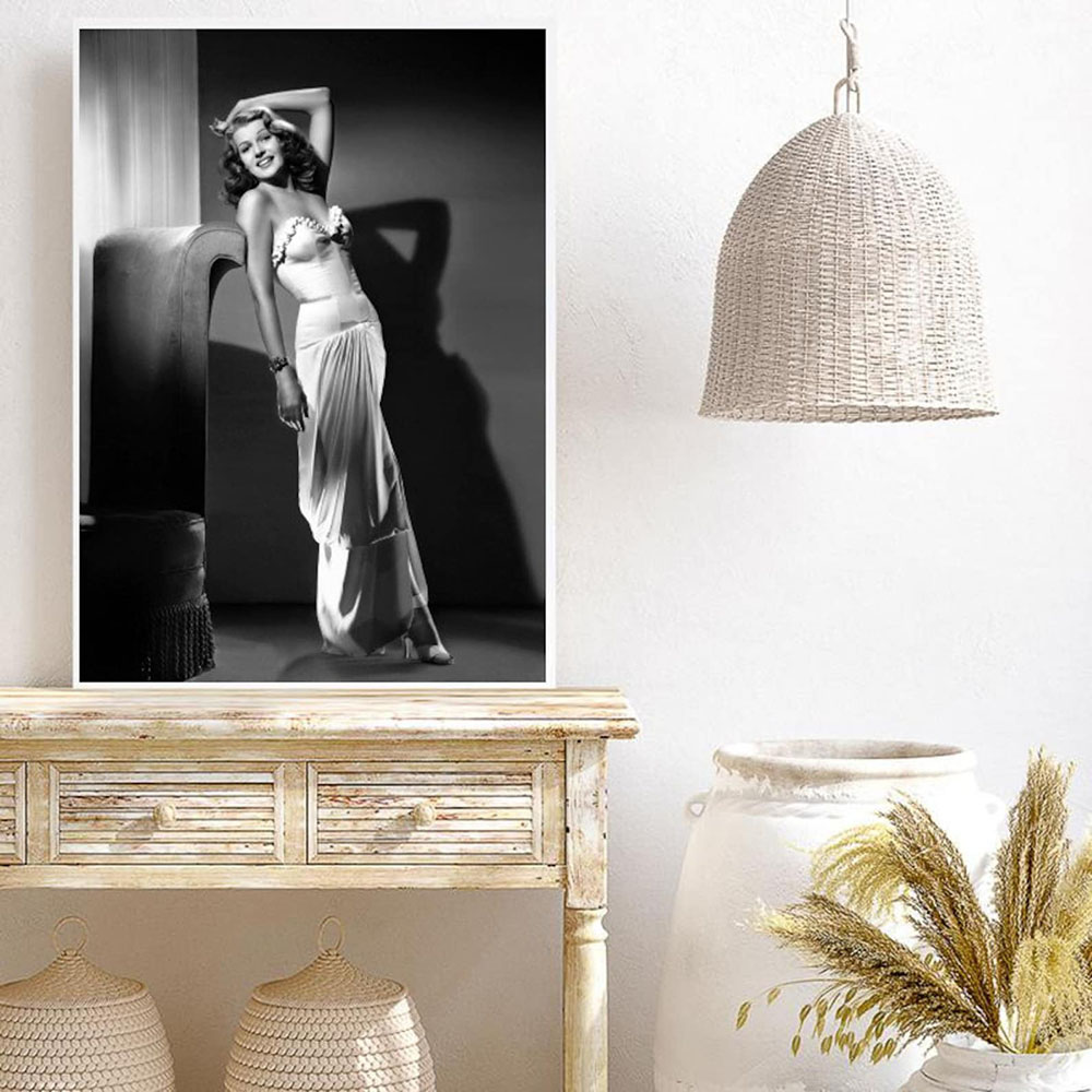 Rita Hayworth Posteri,Siyah Be - Vintage Fashion Prints For Wall incelemesi ve fiyatı