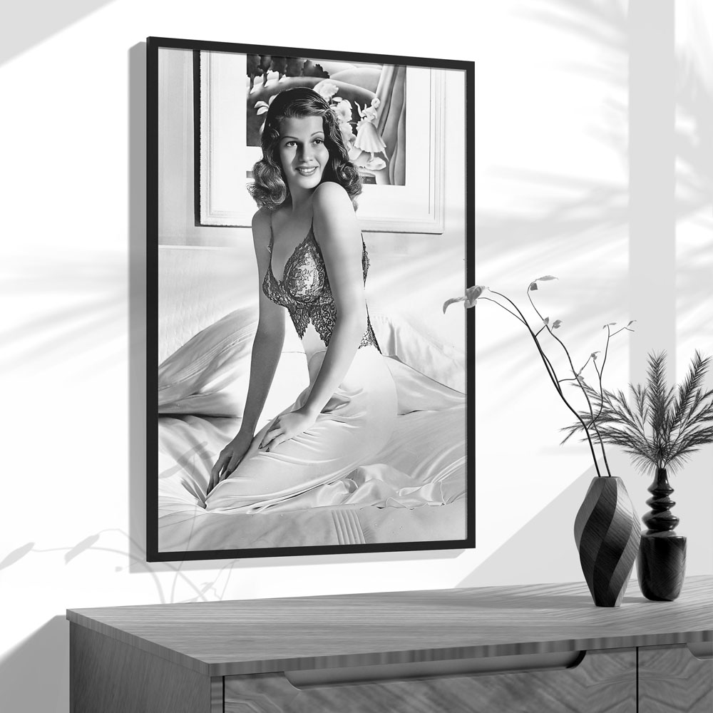 Rita Hayworth Posteri,Siyah Be - Vintage Fashion Prints For Wall incelemesi ve fiyatı